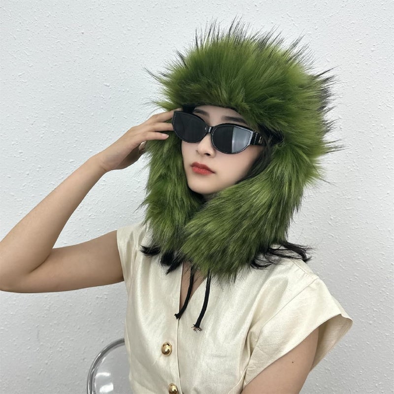 YFJNV Y2K Faux Fur Russian Hat, Soft, Warm Winter Trapper Hat with Earmuffs for Men and Women - Image 5